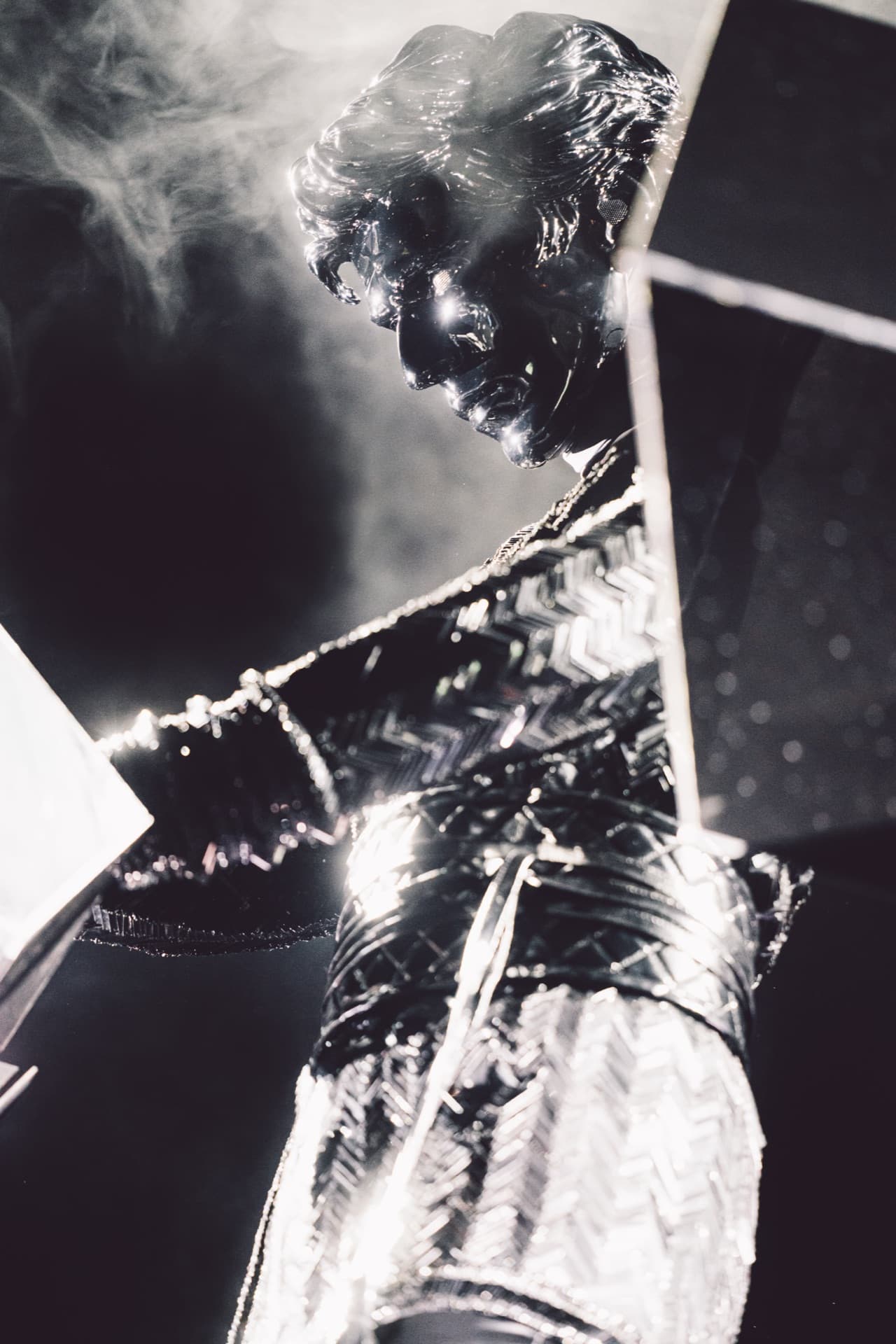 Gesaffelstein performing live with dark atmospheric stage