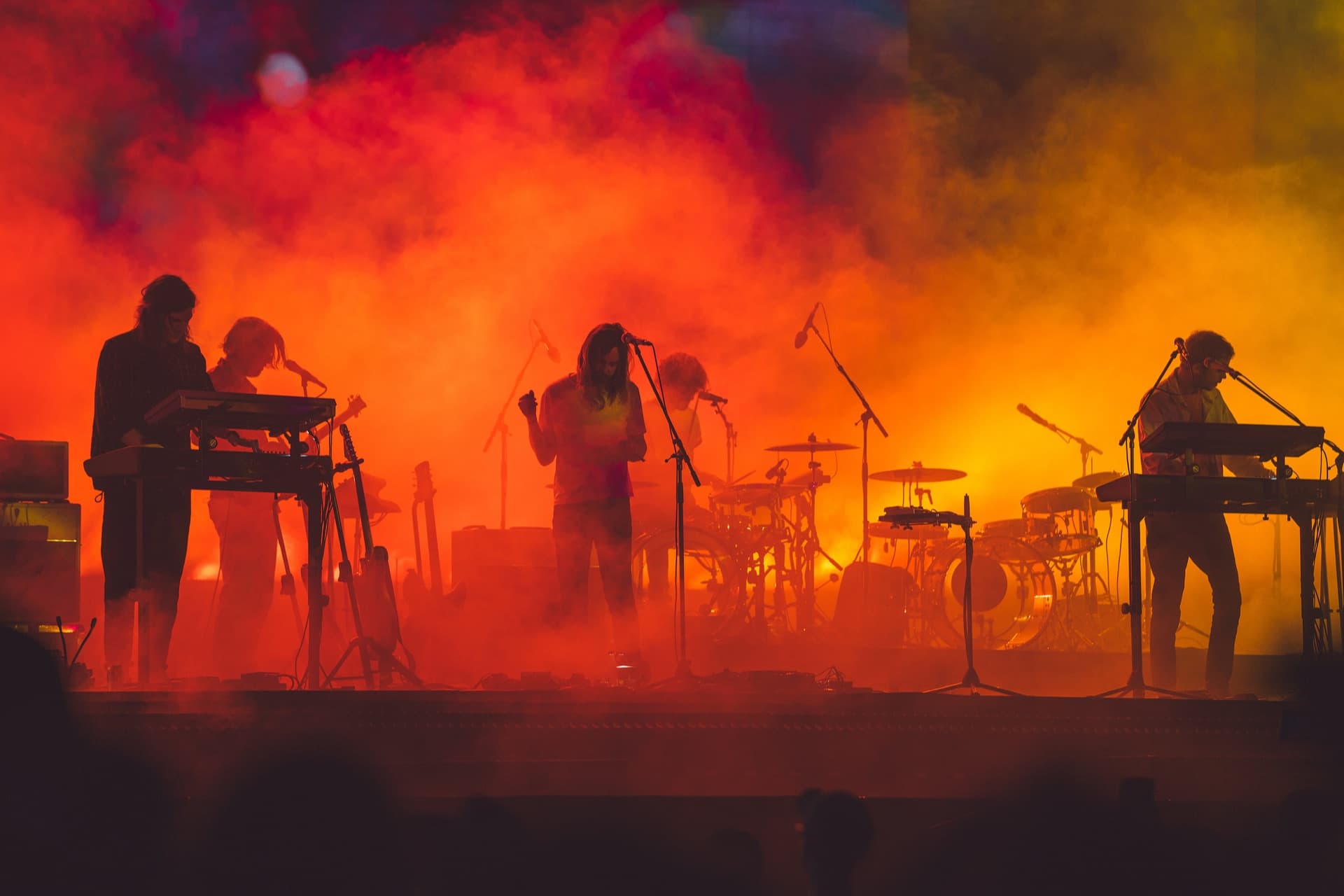 Coachella 2019 festival crowd and stage panorama