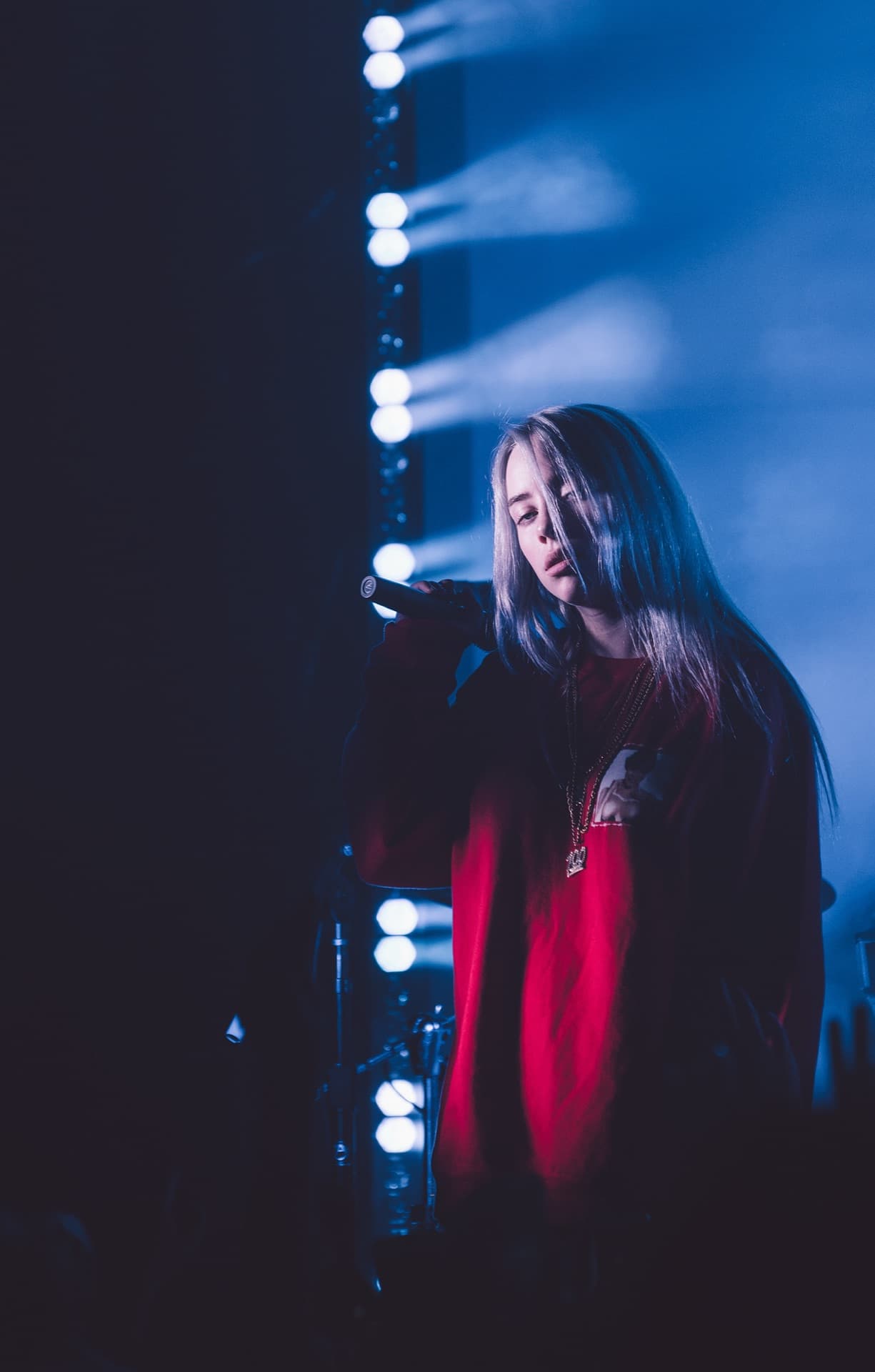 Live concert with dynamic stage lighting effects