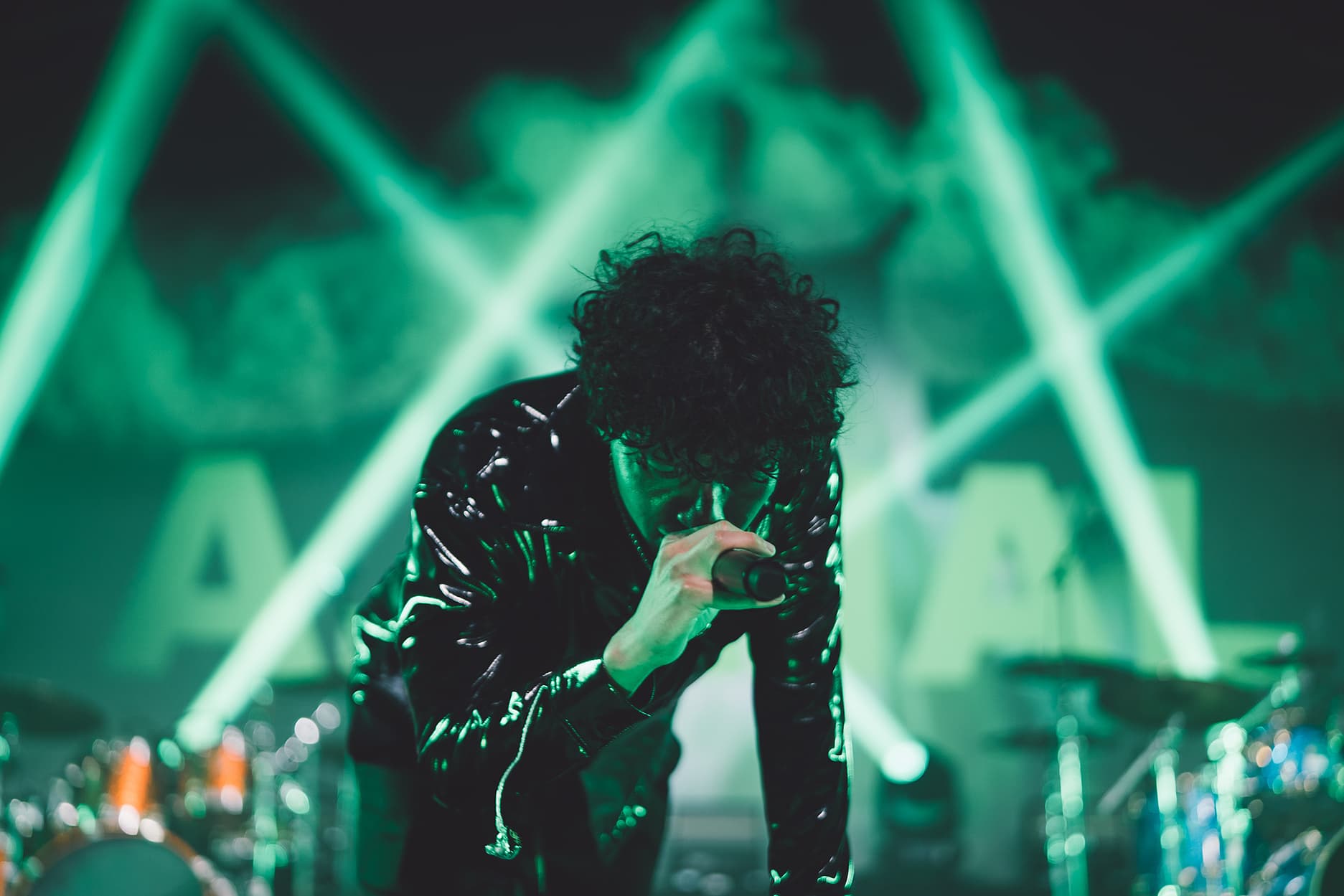 Live music performance wide-angle stage view