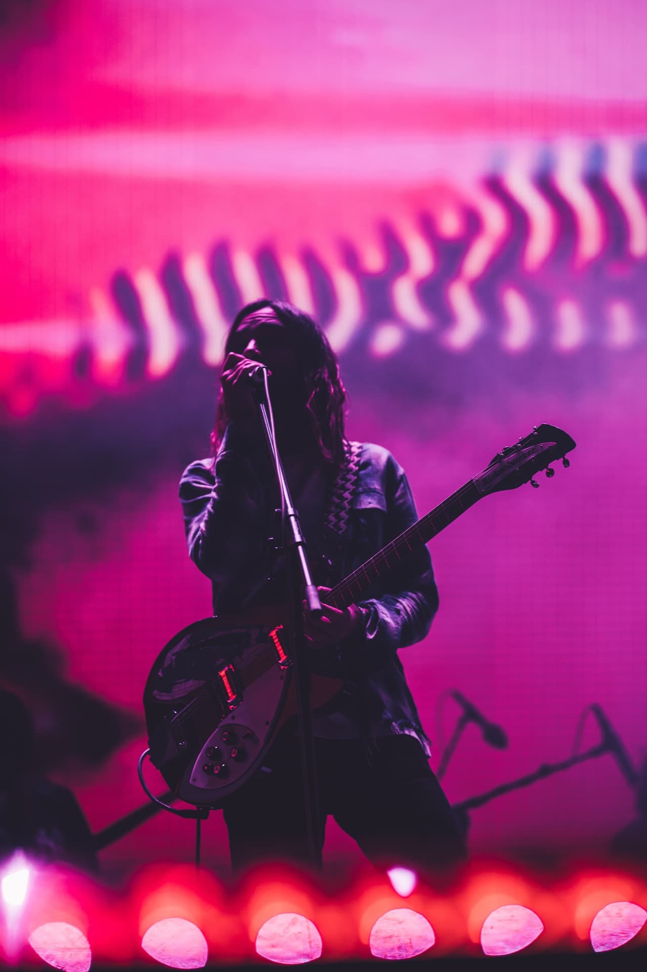 Tame Impala live performance with psychedelic visuals