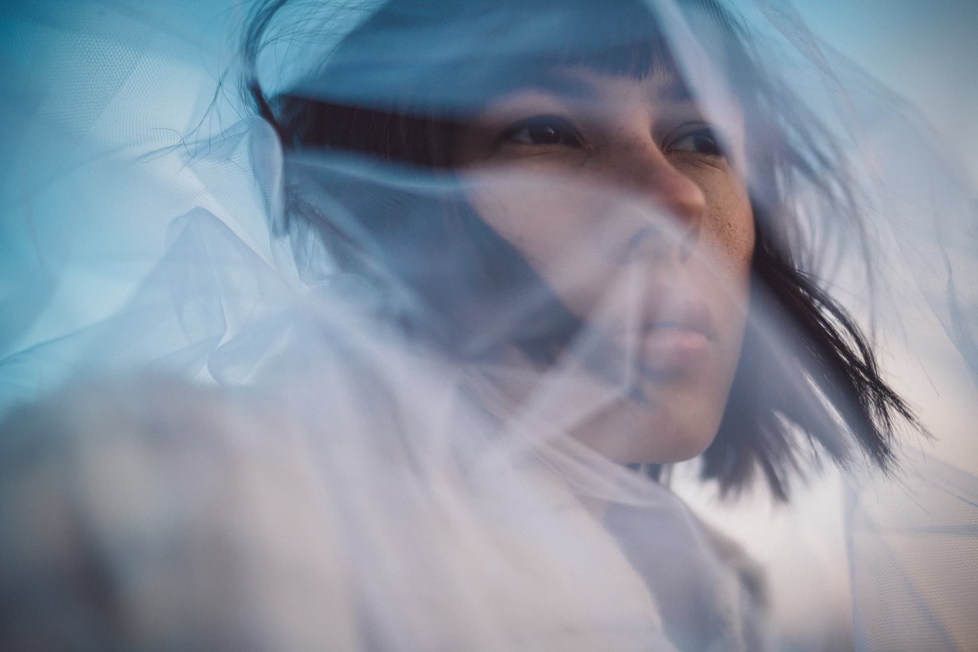 Portrait session with Marfa desert landscape