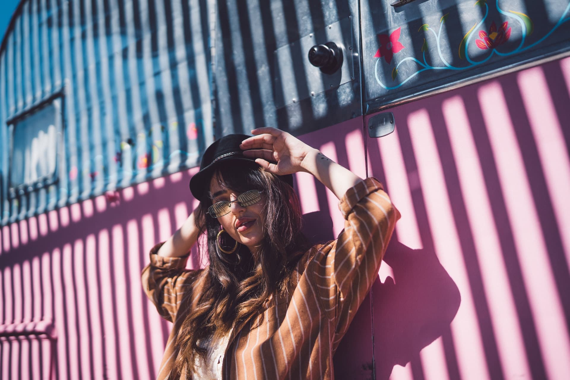 Portrait in Marfa, Texas with golden hour light