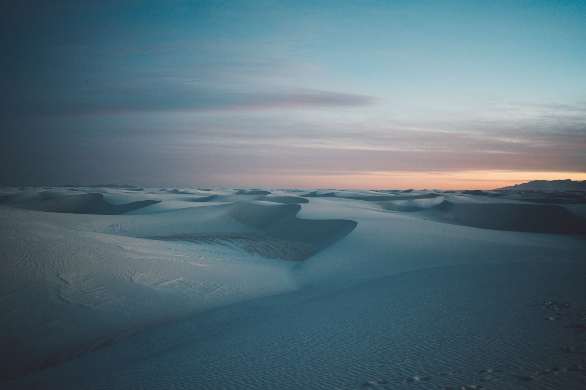 Marfa, Texas open desert road and sky