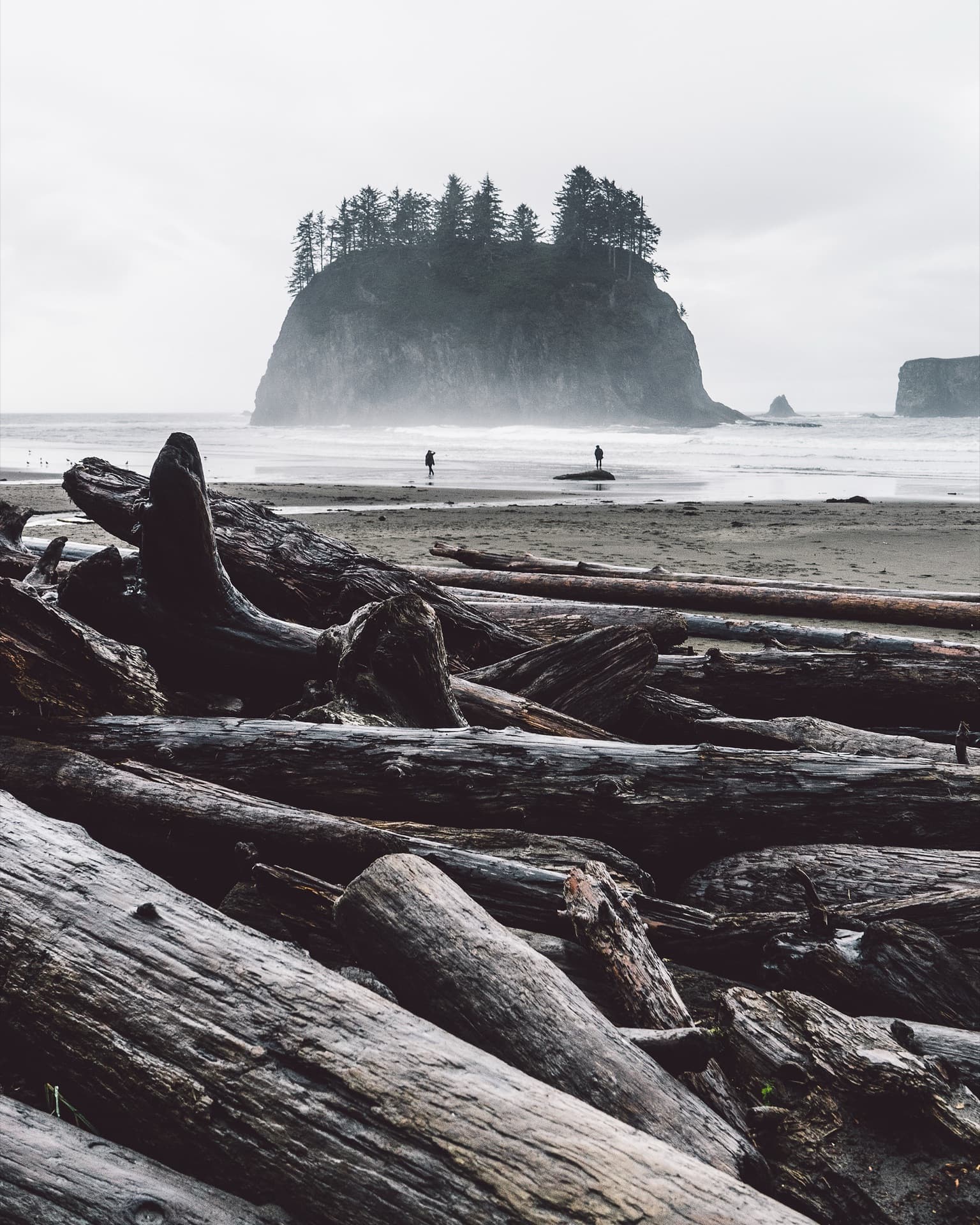 Scenic landscape with atmospheric conditions