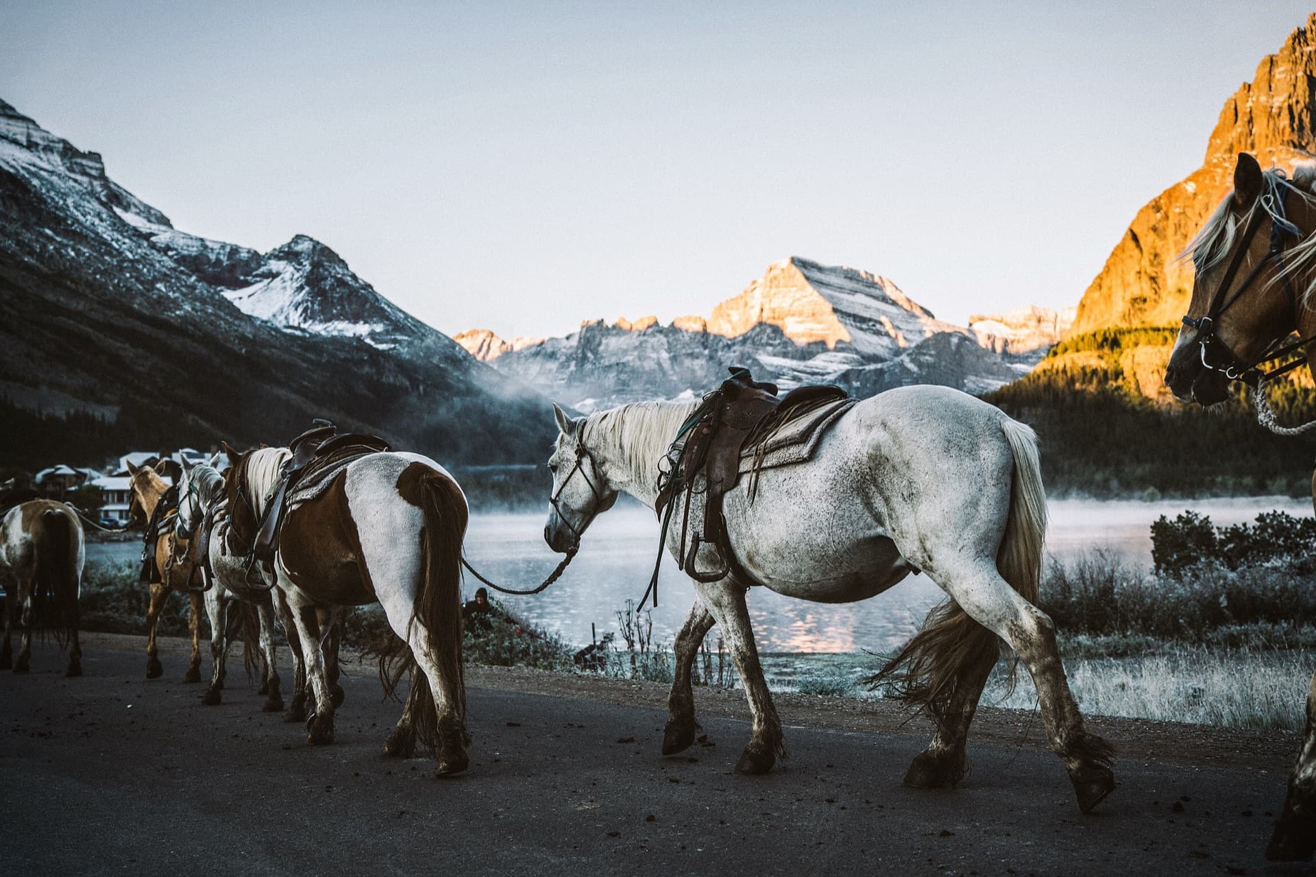 Glacier National Park mountain and lake landscape
